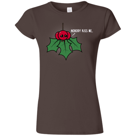 T-Shirts Dark Chocolate / S Nobody Kiss Me Junior Slimmer-Fit T-Shirt