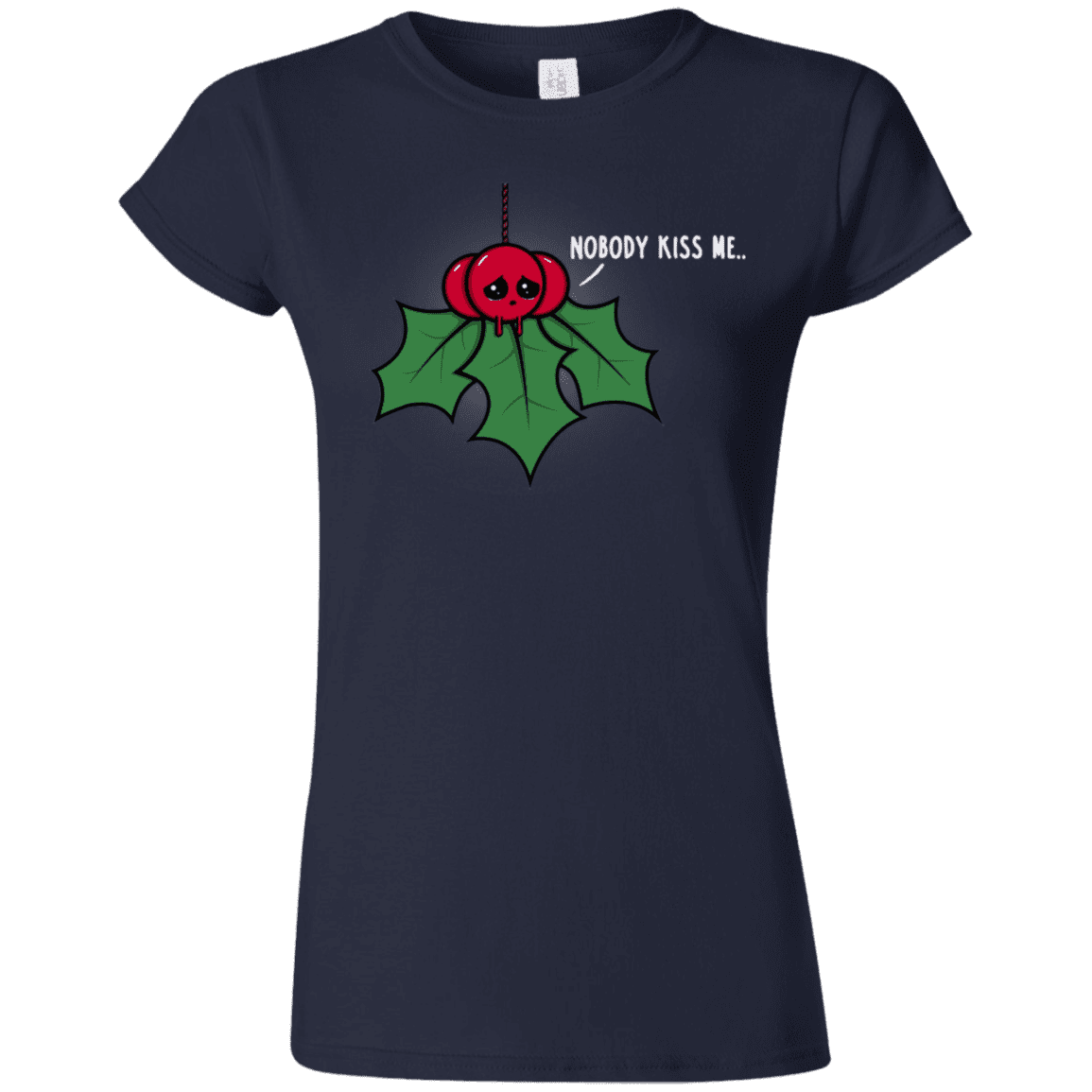 T-Shirts Navy / S Nobody Kiss Me Junior Slimmer-Fit T-Shirt