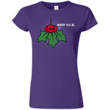 T-Shirts Purple / S Nobody Kiss Me Junior Slimmer-Fit T-Shirt