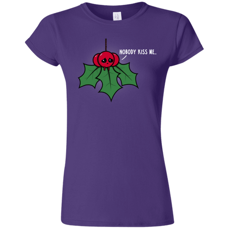 T-Shirts Purple / S Nobody Kiss Me Junior Slimmer-Fit T-Shirt