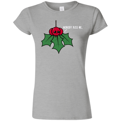 T-Shirts Sport Grey / S Nobody Kiss Me Junior Slimmer-Fit T-Shirt