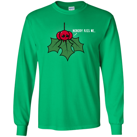 T-Shirts Irish Green / S Nobody Kiss Me Men's Long Sleeve T-Shirt