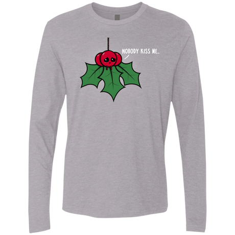 T-Shirts Heather Grey / S Nobody Kiss Me Men's Premium Long Sleeve
