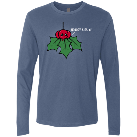T-Shirts Indigo / S Nobody Kiss Me Men's Premium Long Sleeve