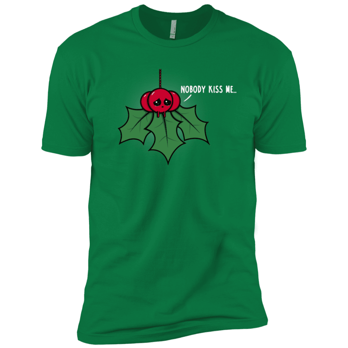 T-Shirts Kelly Green / X-Small Nobody Kiss Me Men's Premium T-Shirt