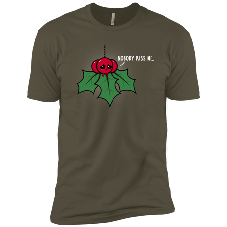 T-Shirts Military Green / X-Small Nobody Kiss Me Men's Premium T-Shirt