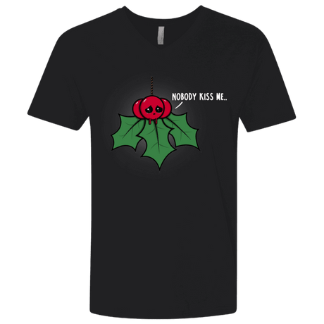T-Shirts Black / X-Small Nobody Kiss Me Men's Premium V-Neck