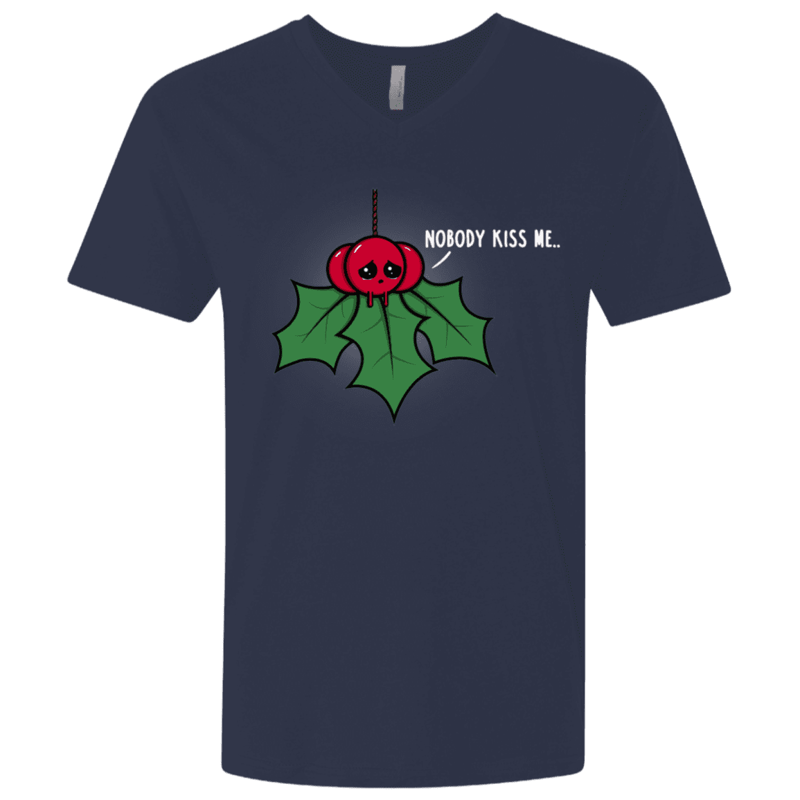 T-Shirts Midnight Navy / X-Small Nobody Kiss Me Men's Premium V-Neck