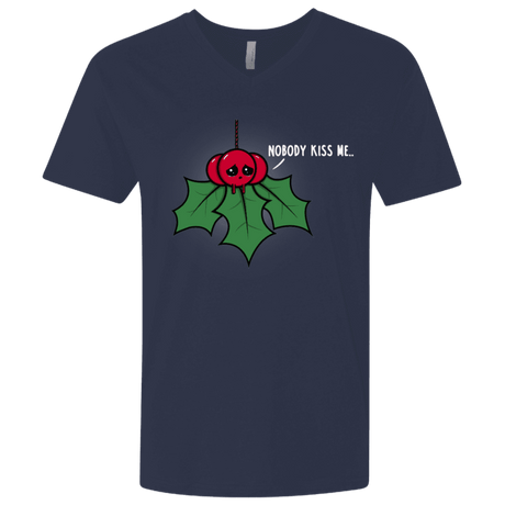 T-Shirts Midnight Navy / X-Small Nobody Kiss Me Men's Premium V-Neck