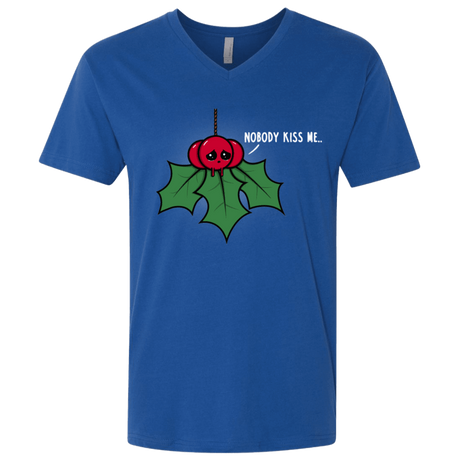 T-Shirts Royal / X-Small Nobody Kiss Me Men's Premium V-Neck