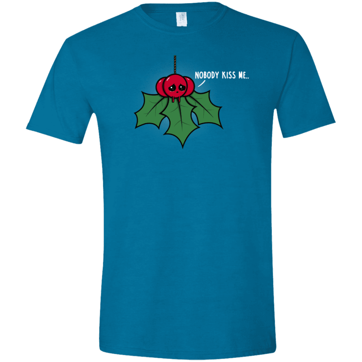 T-Shirts Antique Sapphire / S Nobody Kiss Me Men's Semi-Fitted Softstyle