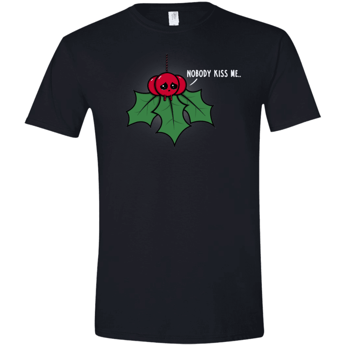 T-Shirts Black / X-Small Nobody Kiss Me Men's Semi-Fitted Softstyle