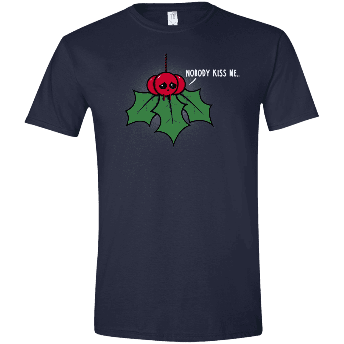 T-Shirts Navy / X-Small Nobody Kiss Me Men's Semi-Fitted Softstyle