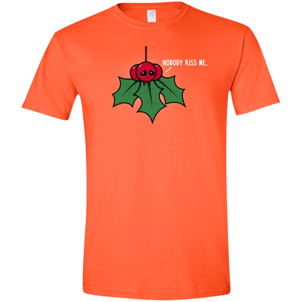 T-Shirts Orange / S Nobody Kiss Me Men's Semi-Fitted Softstyle