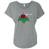 T-Shirts Premium Heather / X-Small Nobody Kiss Me Triblend Dolman Sleeve