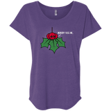 T-Shirts Purple Rush / X-Small Nobody Kiss Me Triblend Dolman Sleeve