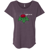 T-Shirts Vintage Purple / X-Small Nobody Kiss Me Triblend Dolman Sleeve