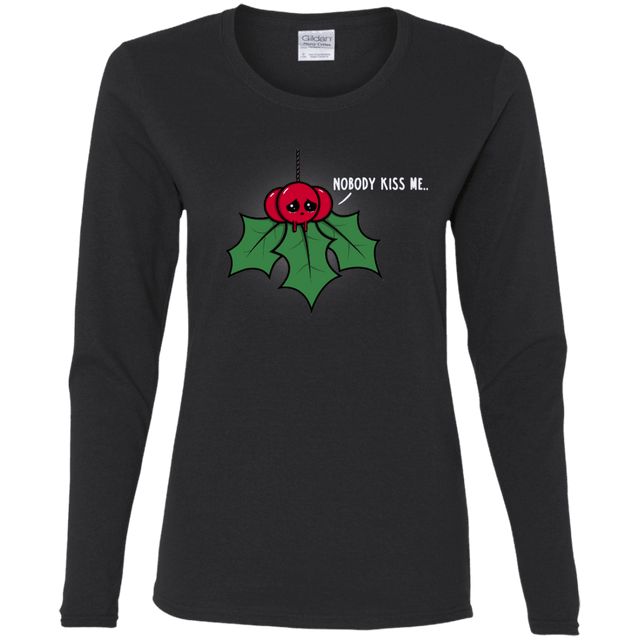 T-Shirts Black / S Nobody Kiss Me Women's Long Sleeve T-Shirt