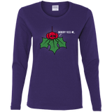 T-Shirts Purple / S Nobody Kiss Me Women's Long Sleeve T-Shirt