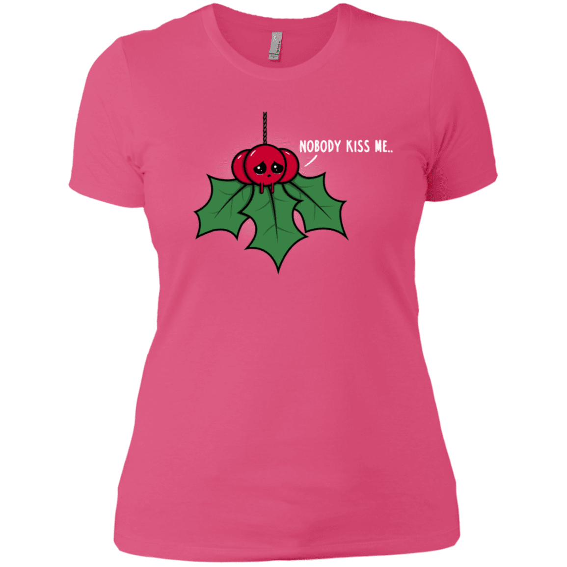 T-Shirts Hot Pink / X-Small Nobody Kiss Me Women's Premium T-Shirt