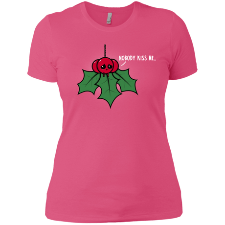 T-Shirts Hot Pink / X-Small Nobody Kiss Me Women's Premium T-Shirt