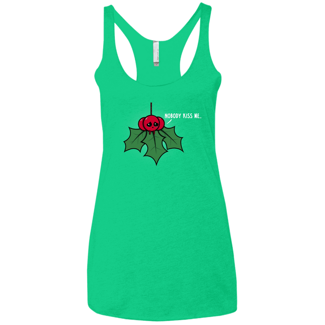T-Shirts Envy / X-Small Nobody Kiss Me Women's Triblend Racerback Tank