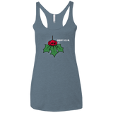 T-Shirts Indigo / X-Small Nobody Kiss Me Women's Triblend Racerback Tank