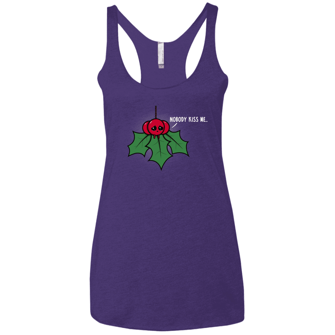 T-Shirts Purple Rush / X-Small Nobody Kiss Me Women's Triblend Racerback Tank