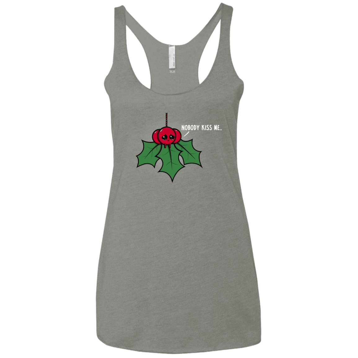 T-Shirts Venetian Grey / X-Small Nobody Kiss Me Women's Triblend Racerback Tank