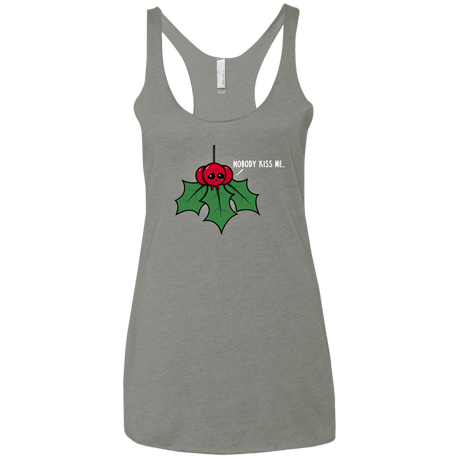 T-Shirts Venetian Grey / X-Small Nobody Kiss Me Women's Triblend Racerback Tank