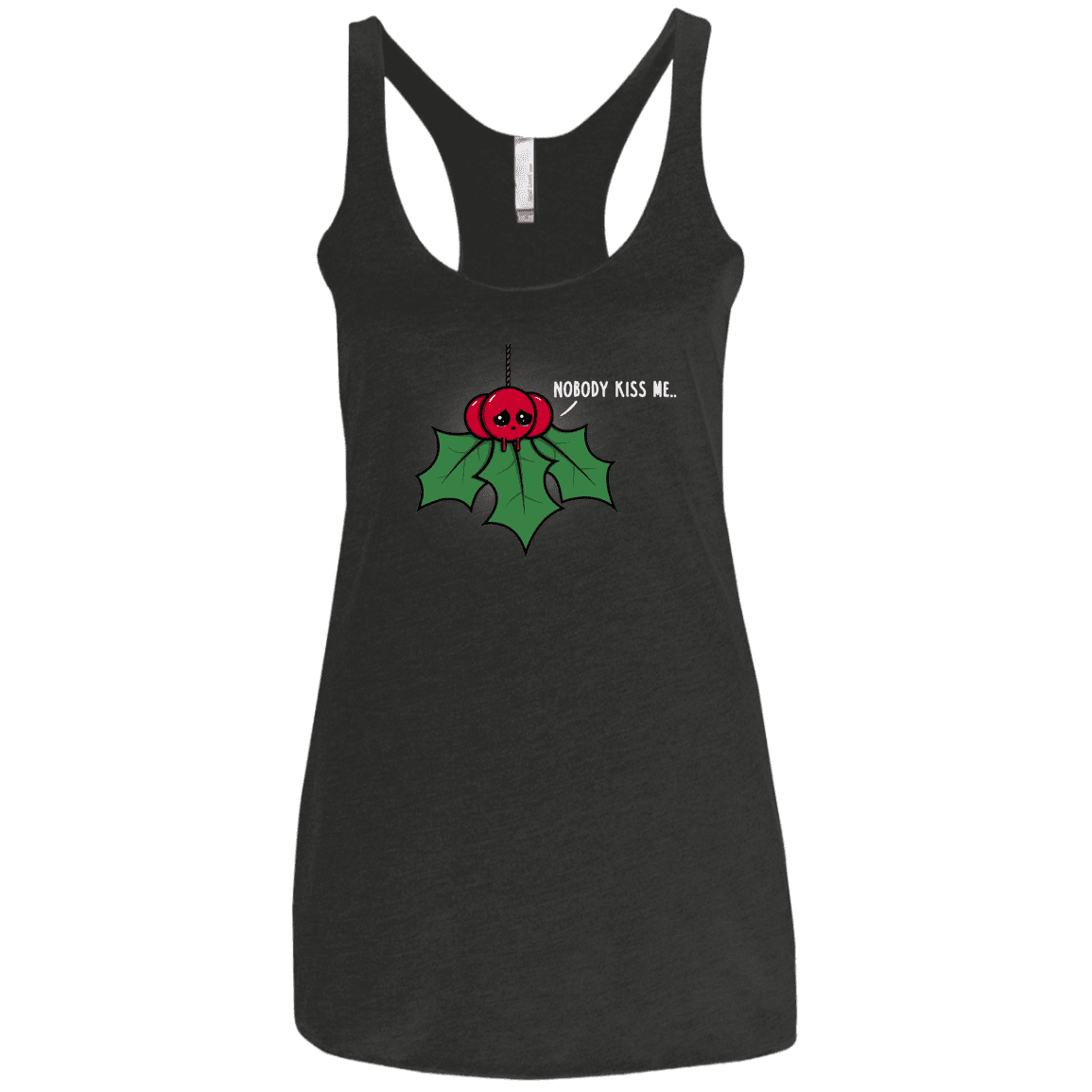 T-Shirts Vintage Black / X-Small Nobody Kiss Me Women's Triblend Racerback Tank