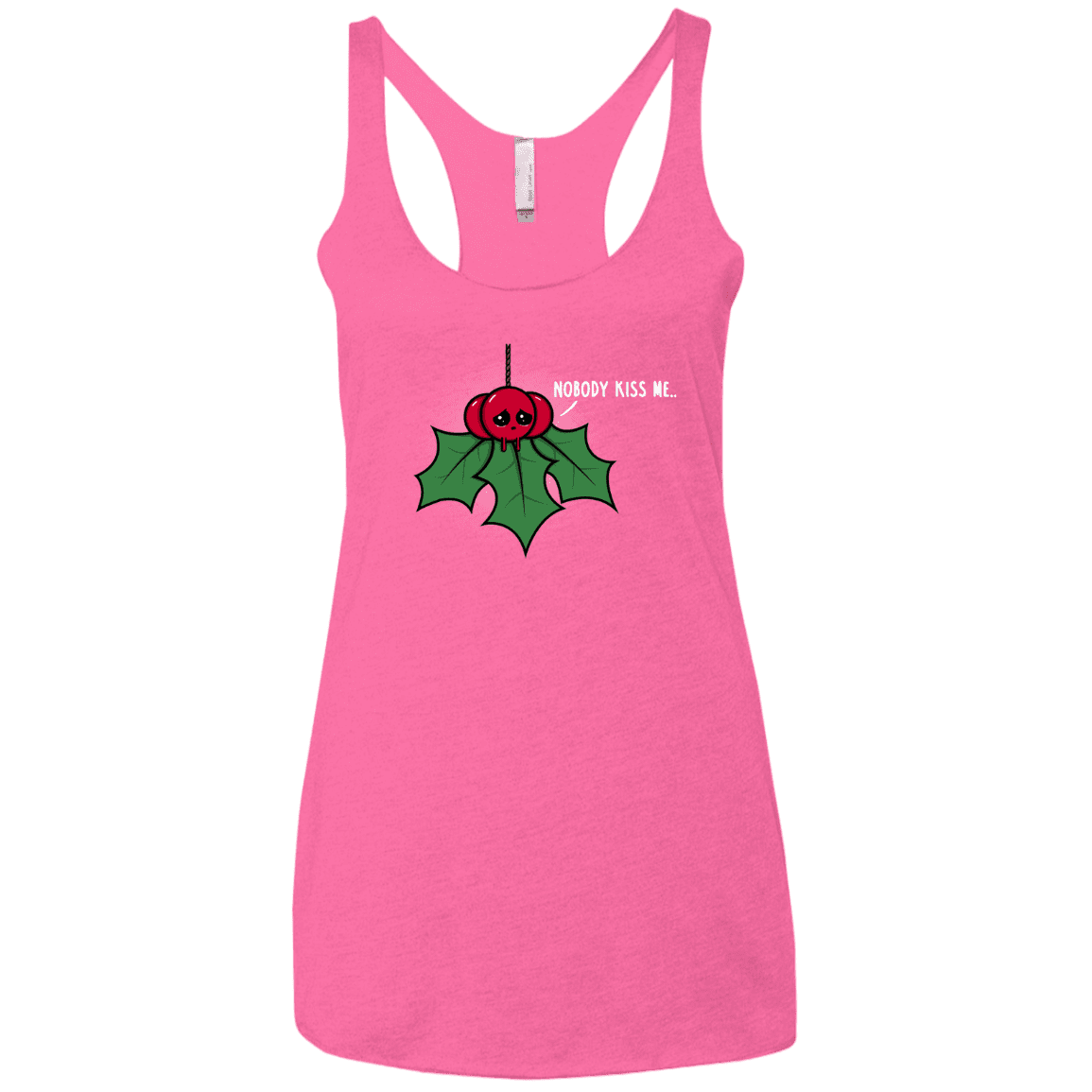 T-Shirts Vintage Pink / X-Small Nobody Kiss Me Women's Triblend Racerback Tank
