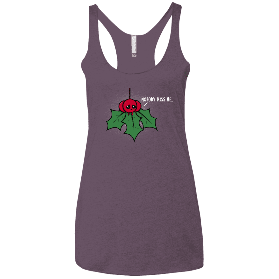 T-Shirts Vintage Purple / X-Small Nobody Kiss Me Women's Triblend Racerback Tank