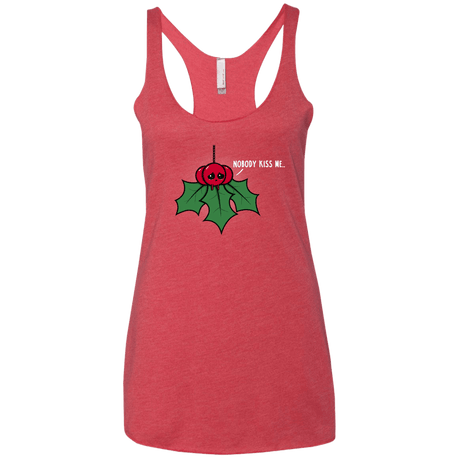 T-Shirts Vintage Red / X-Small Nobody Kiss Me Women's Triblend Racerback Tank