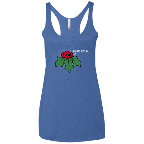 T-Shirts Vintage Royal / X-Small Nobody Kiss Me Women's Triblend Racerback Tank