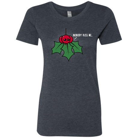 T-Shirts Vintage Navy / S Nobody Kiss Me Women's Triblend T-Shirt