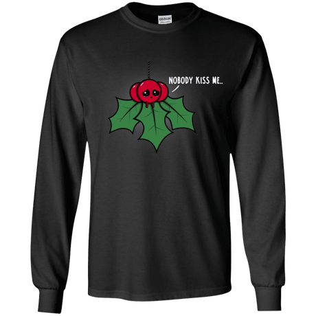 T-Shirts Black / YS Nobody Kiss Me Youth Long Sleeve T-Shirt