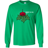 T-Shirts Irish Green / YS Nobody Kiss Me Youth Long Sleeve T-Shirt