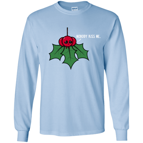 T-Shirts Light Blue / YS Nobody Kiss Me Youth Long Sleeve T-Shirt