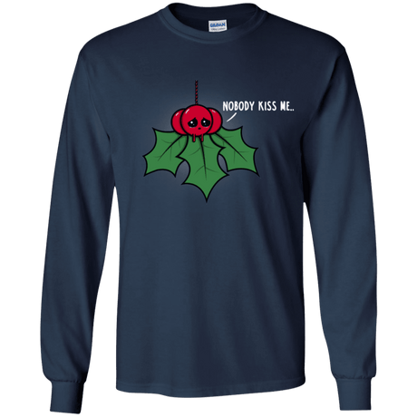 T-Shirts Navy / YS Nobody Kiss Me Youth Long Sleeve T-Shirt