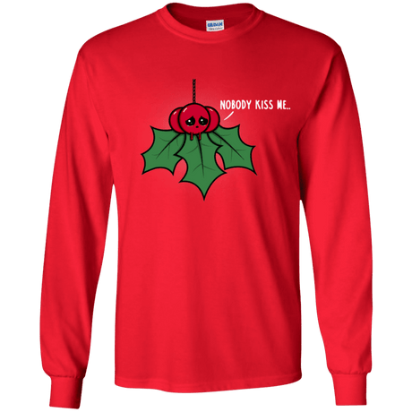 T-Shirts Red / YS Nobody Kiss Me Youth Long Sleeve T-Shirt