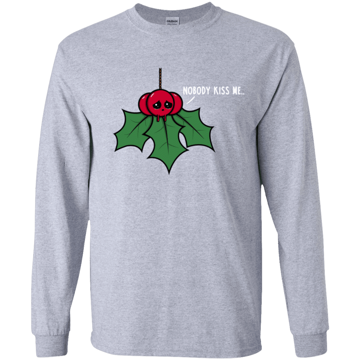T-Shirts Sport Grey / YS Nobody Kiss Me Youth Long Sleeve T-Shirt
