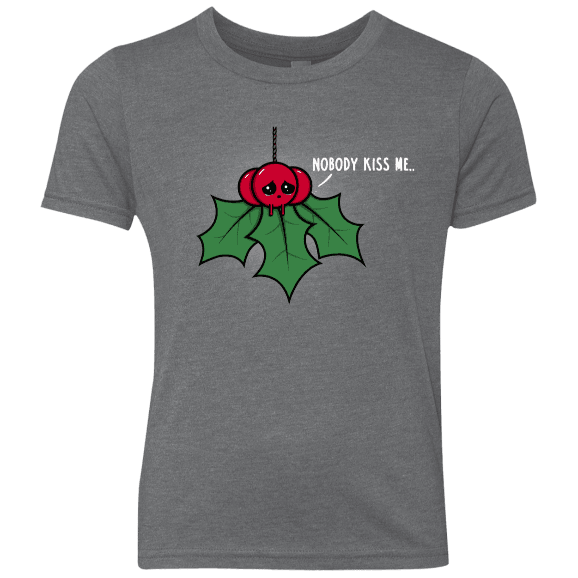 T-Shirts Premium Heather / YXS Nobody Kiss Me Youth Triblend T-Shirt