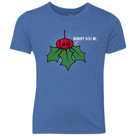 T-Shirts Vintage Royal / YXS Nobody Kiss Me Youth Triblend T-Shirt