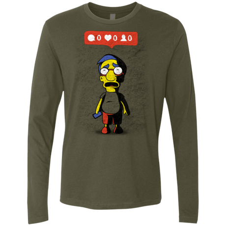 T-Shirts Military Green / S Nobody Likes Him Men's Premium Long Sleeve