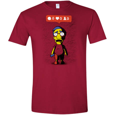 T-Shirts Cardinal Red / S Nobody Likes Him Men's Semi-Fitted Softstyle