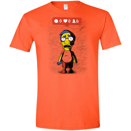 T-Shirts Orange / S Nobody Likes Him Men's Semi-Fitted Softstyle