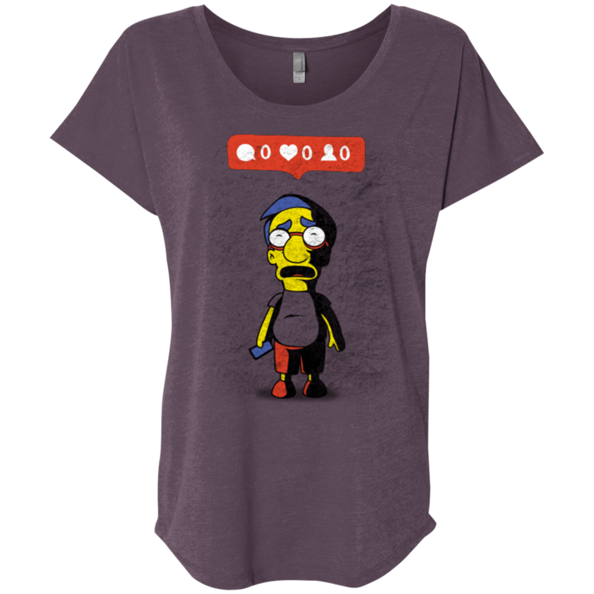 T-Shirts Vintage Purple / X-Small Nobody Likes Him Triblend Dolman Sleeve