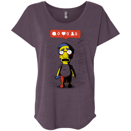 T-Shirts Vintage Purple / X-Small Nobody Likes Him Triblend Dolman Sleeve