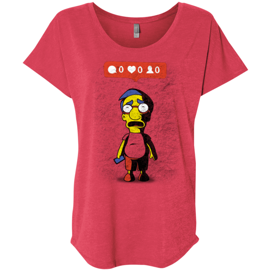 T-Shirts Vintage Red / X-Small Nobody Likes Him Triblend Dolman Sleeve